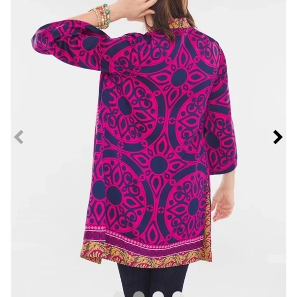 CHICOS Kimono jacket 4 piece Travelers set two dresses and pants Size 2 Large - Picture 7 of 16